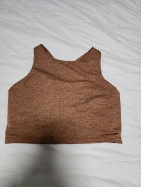 Everyday Cropped Tank Top in Brown